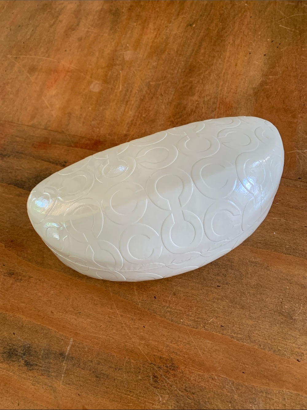 Coach White Eyeglass Case